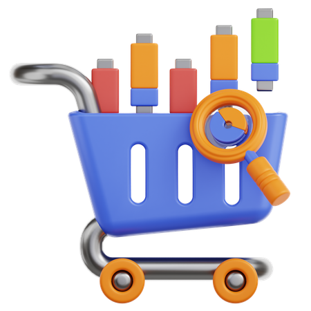 Análise de mercado  3D Icon