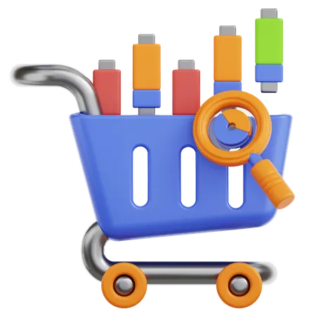 Análise de mercado  3D Icon