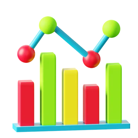 Análise de mercado  3D Icon