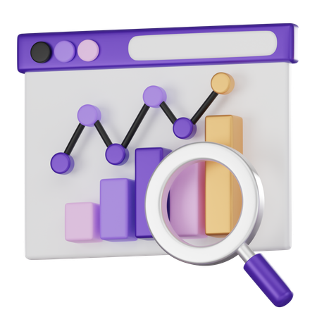 Análise de mercado criptográfico  3D Icon
