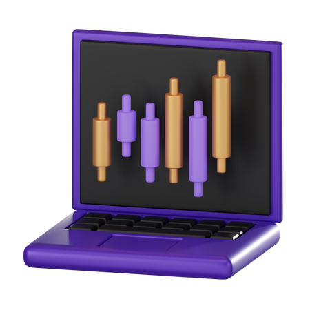 Análise de mercado criptográfico  3D Icon