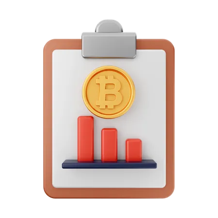 Análise de perda de bitcoin  3D Icon