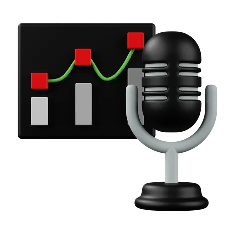 Análise de podcast  3D Icon