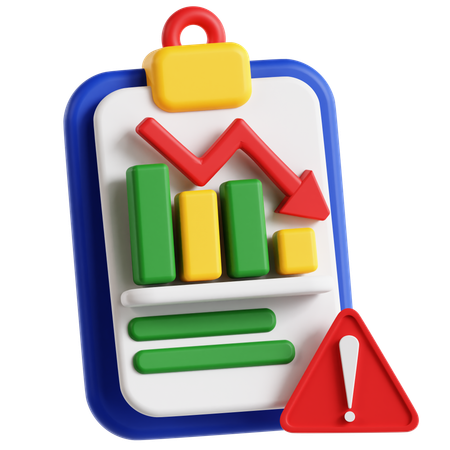 Análise de risco financeiro  3D Icon