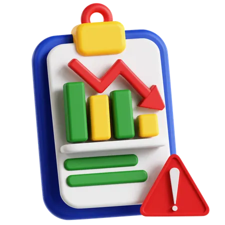 Análise de risco financeiro  3D Icon