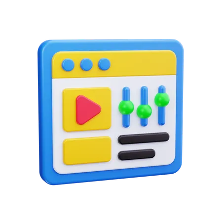 Análise de vídeo  3D Icon