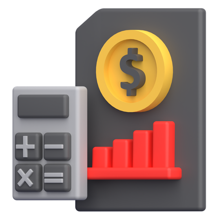 Analise financeira  3D Icon