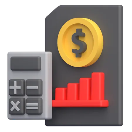 Analise financeira  3D Icon