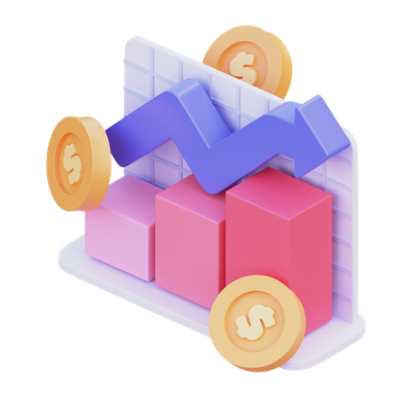 Analise financeira  3D Icon