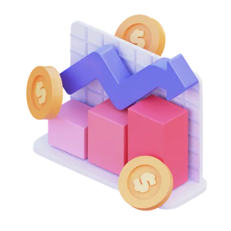 Analise financeira  3D Icon