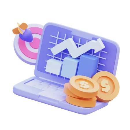 Analise financeira  3D Icon