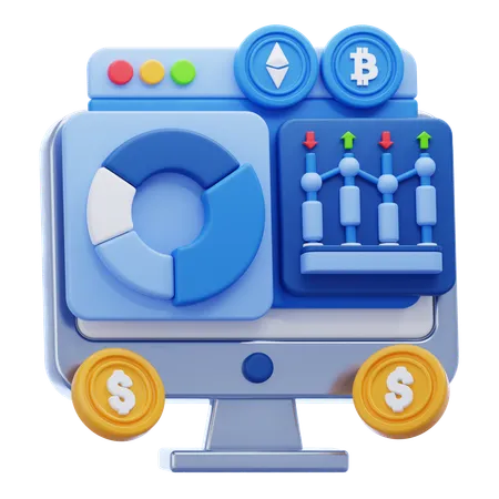 Analise financeira  3D Icon