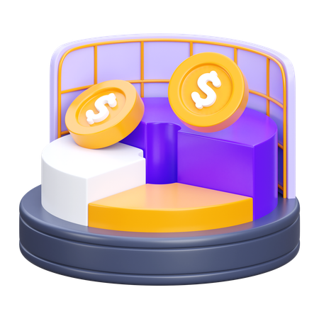 Analise financeira  3D Icon