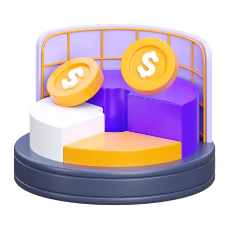 Analise financeira  3D Icon