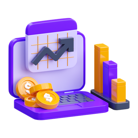 Analise financeira  3D Icon