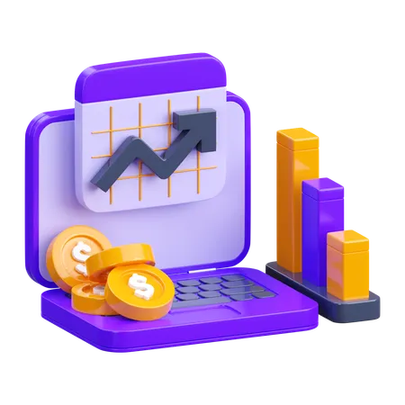 Analise financeira  3D Icon