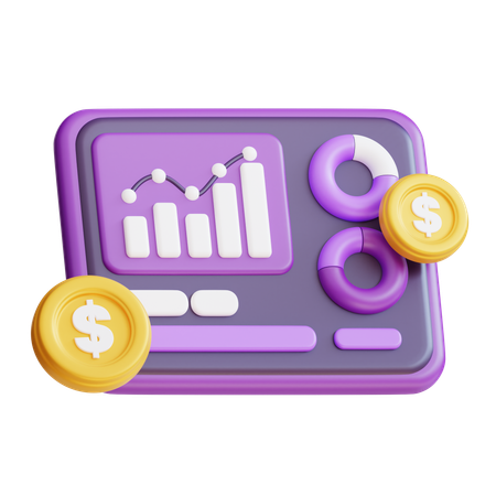 Analise financeira  3D Icon