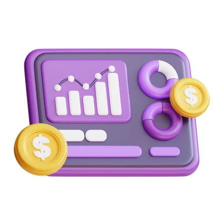 Analise financeira  3D Icon