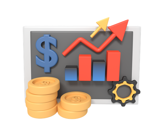 Analise financeira  3D Icon