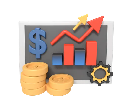 Analise financeira  3D Icon