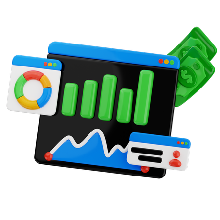 Analise financeira  3D Icon