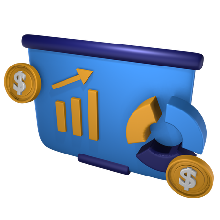 Análise financeira  3D Icon