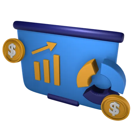 Análise financeira  3D Icon