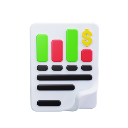 Análise Financeira  3D Icon