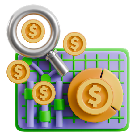 Análise Financeira  3D Icon