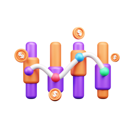 Análise financeira  3D Icon