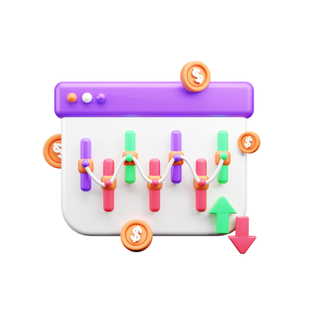 Análise financeira  3D Icon