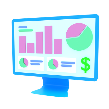 Analise financeira  3D Illustration