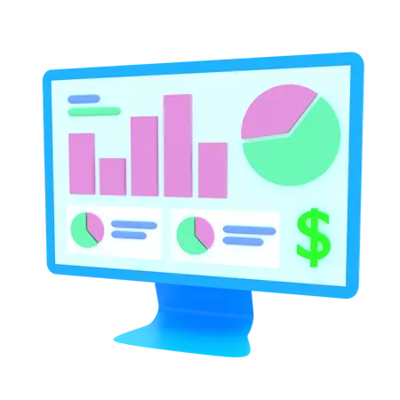 Analise financeira  3D Illustration