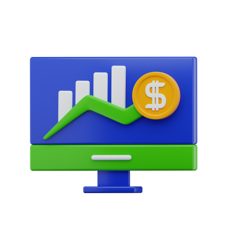 Analise financeira  3D Icon