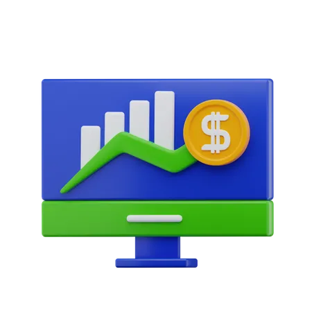 Analise financeira  3D Icon