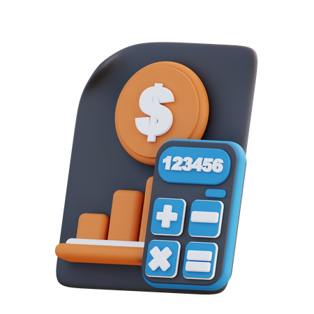 Analise financeira  3D Icon