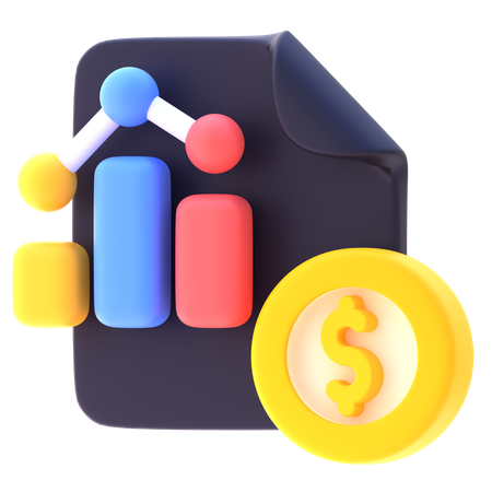 Análise financeira  3D Icon