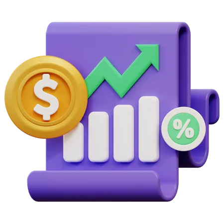 Analise financeira  3D Icon