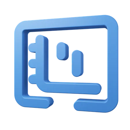 Gráfico de análise  3D Icon