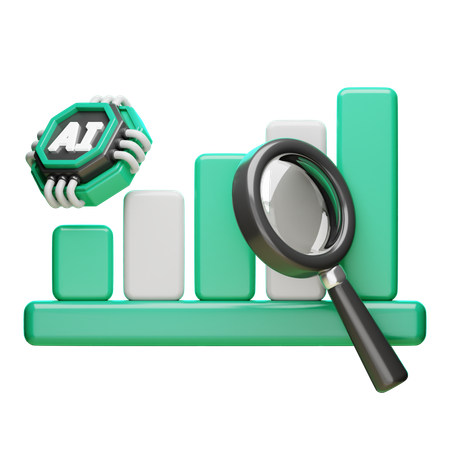 Análise preditiva  3D Icon