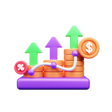 Analisi finanziaria  3D Icon