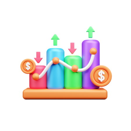 Analisi finanziaria  3D Icon