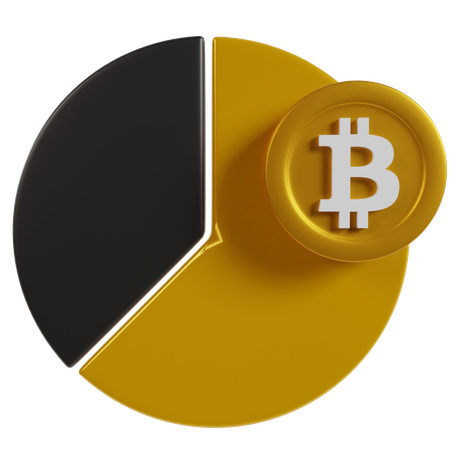 Análisis de bitcoins  3D Icon