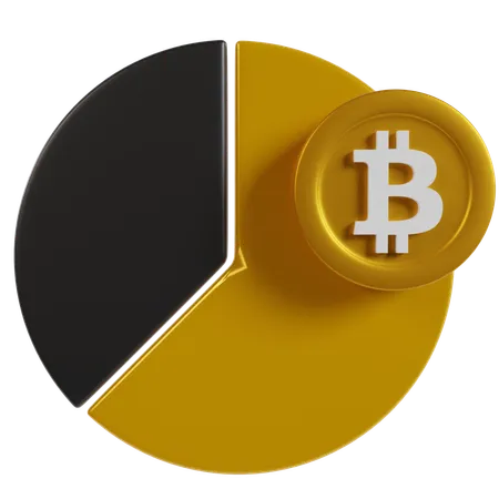 Análisis de bitcoins  3D Icon