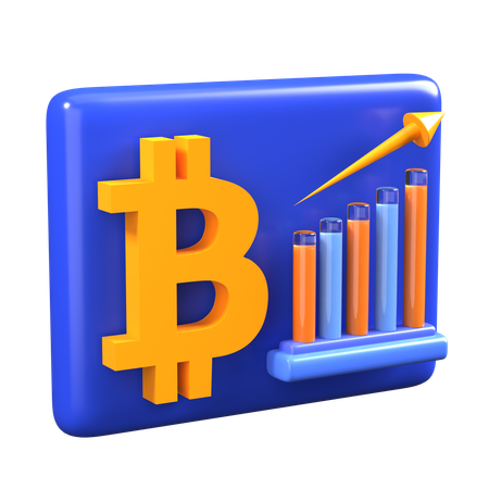 Análisis de bitcoins  3D Icon