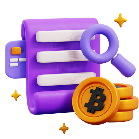 Análisis de bitcoins  3D Icon