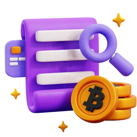 Análisis de bitcoins  3D Icon