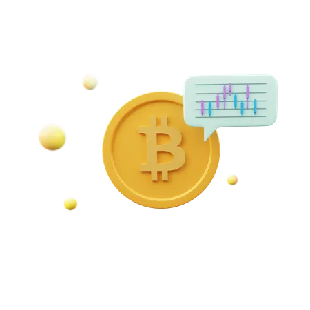 Análisis de bitcoins  3D Icon