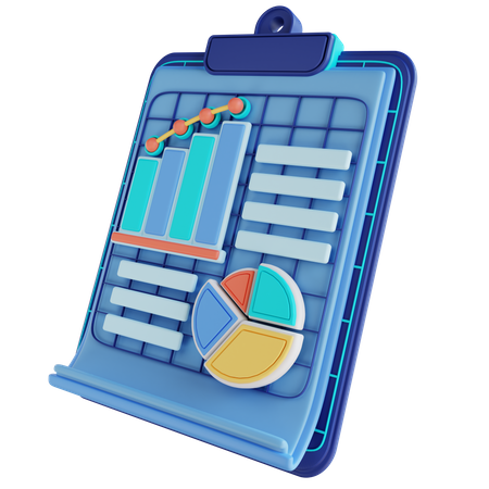 Crecimiento analítico  3D Icon