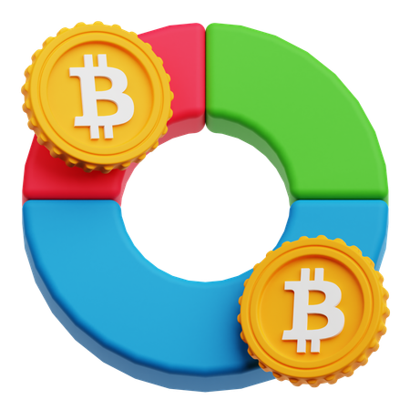 Análisis de bitcoins  3D Icon